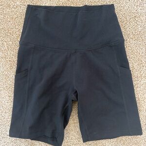 aerie Black High-Rise Bike Shorts